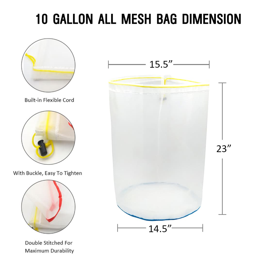 10 Gallon All Mesh Bubble Bag- Single Bag