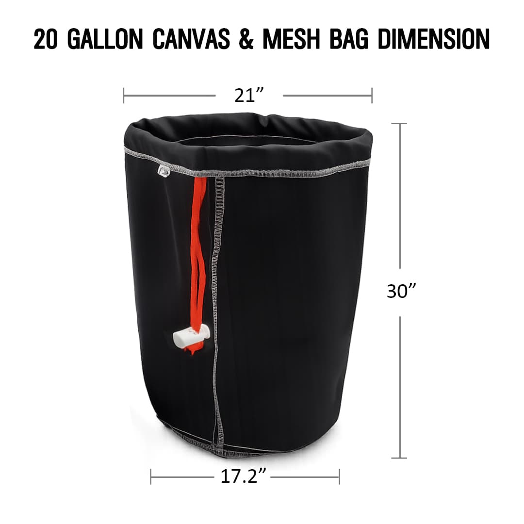 20 Gallon  Canvas & Mesh  Bubble Bag