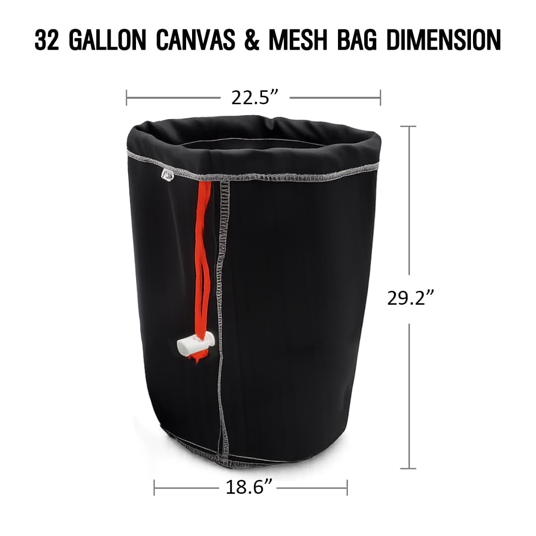 32 Gallon  Canvas & Mesh  Bubble Bag