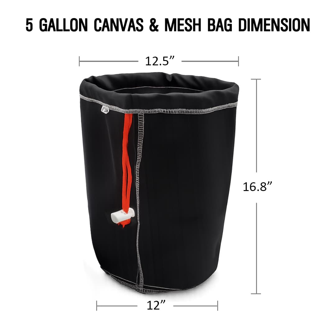 5 Gallon  Canvas & Mesh  Bubble Bag