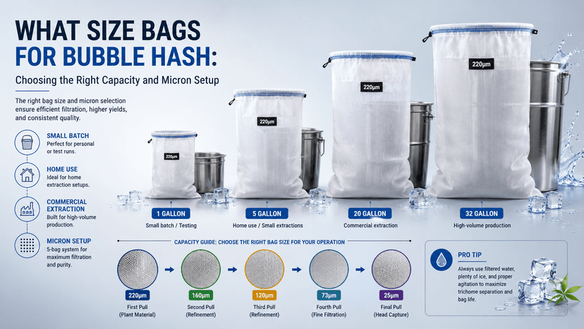 What Size Bubble Bags Should You Choose for the Right Capacity and Micron Setup?