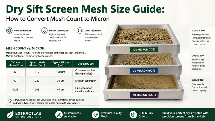 Dry Sift Mesh Custom Manufacturer for Special Micron and Material Requirements